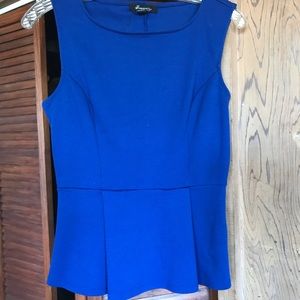 Forever 21 Blue Pleated Top